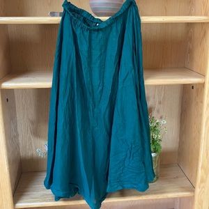 Vintage Silk Emerald Skirt